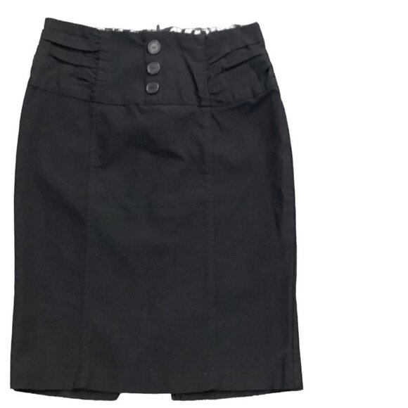 Stretch Ruched Pencil Skirt Sz 5 Black by Sensational Collection #143H - Picture 5 of 7